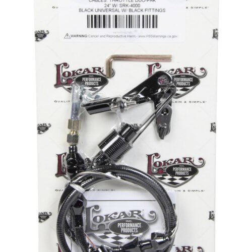 Duo-Pak Univ. Throttle Cable w/Brackets Black