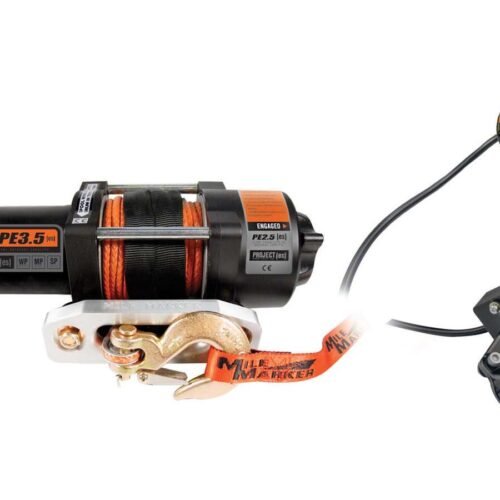 3500lb Winch w/Hawse Fairlead & 12′ Remote