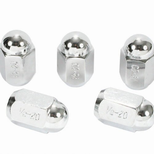 Chrome Acorn Nuts 1/2 – 5 Pack