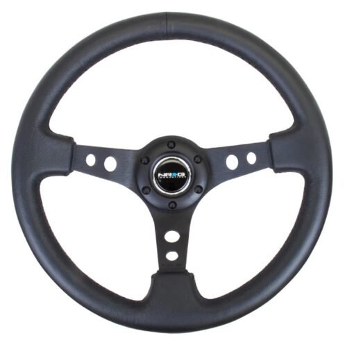 Steering Wheel 350mm 3in Dish Black Leather