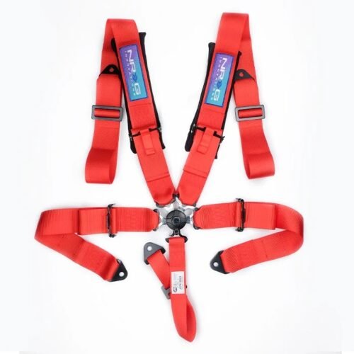 Harness 5pt Camlock Red w/Pads SFI 16.1