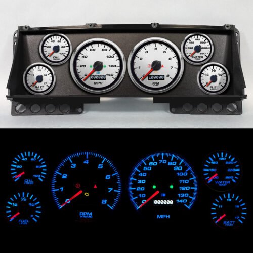 Gauge Kit Ford Truck 87-91 Perf II White