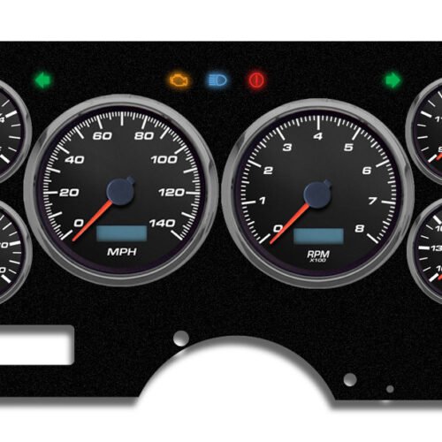 Gauge Kit GM Truck 88-94 F/S Perf II Black