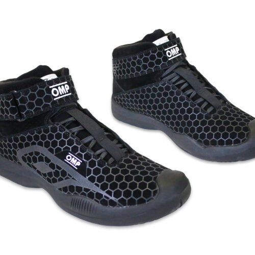 OMP PIT CREW SHOES SFI BLACK SIZE 8