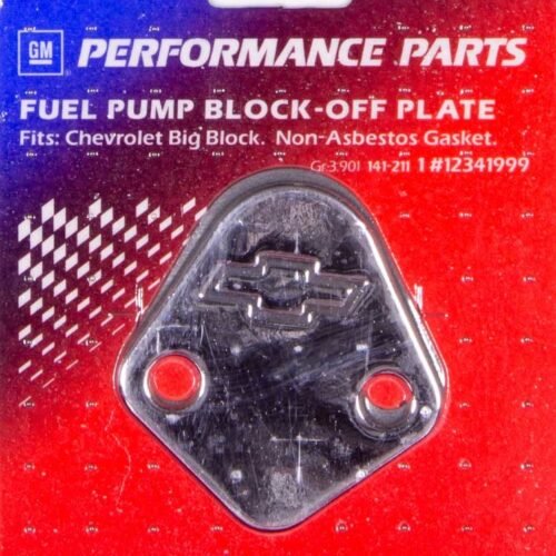 BBC Bowtie Fuel Pump Block Off Plate