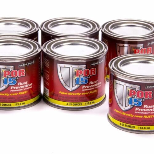 POR-15 Paint Gloss Black Six Pack-4oz Cans