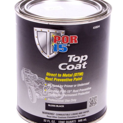 Top Coat Paint Gloss Black Quart