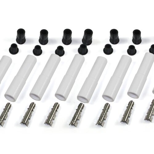 Ceramic Spark Plug Boot Kit Straight 8pk White