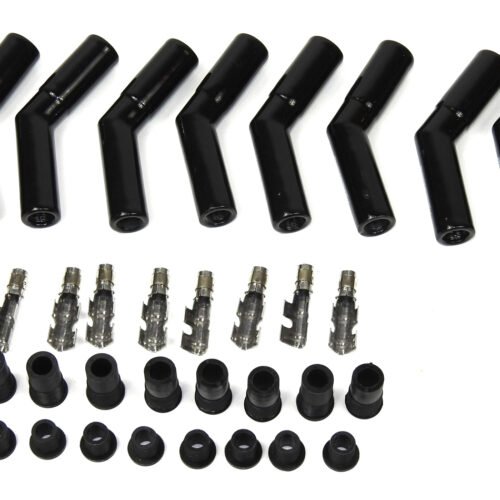 Ceramic Spark Plug Boot Kit 45-Deg 8pk Black