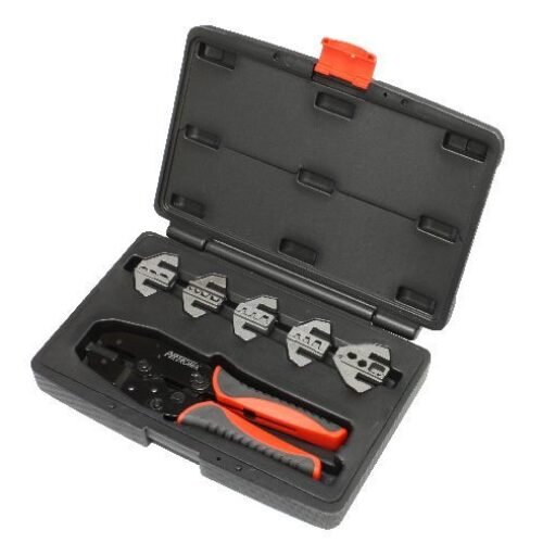 Ratchet Crimp Tool Kit 6-Piece Quick Change Kit