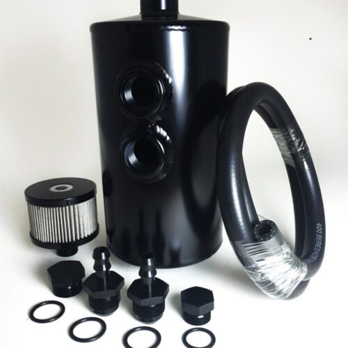 Catch Can Dual Inlet Black Aluminum -10an ORB