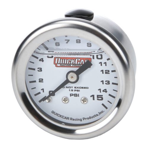 Pressure Gauge 0-15 PSI 1.5in Liquid Filled