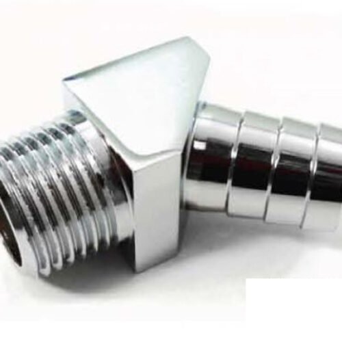 Aluminum 45 Degree Fitti ng 1/2In NPT 5/8In Barbs