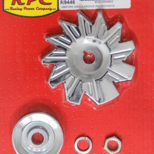 SIngle Groove Alternator Pulley And Fan Chrome