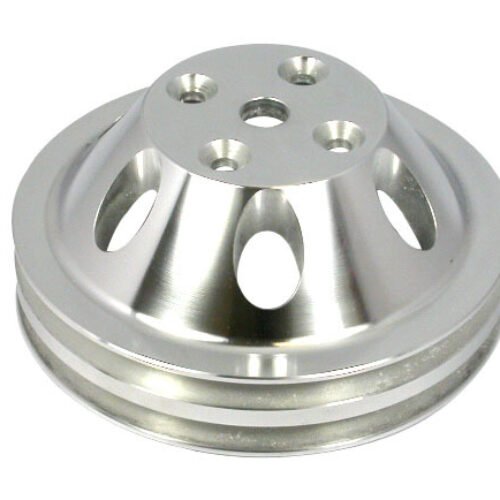 Pol Alum SBC Double Gro ove Pulley