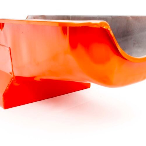 80-85 SBC Steel Drag Race Oil Pan Orange