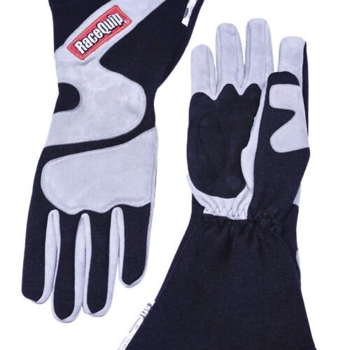 Gloves Outseam Black/ Gray Large SFI-5