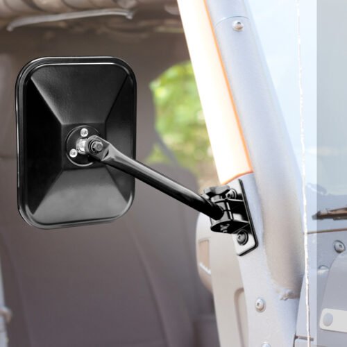 Quick Release Mirrors Pa ir Black Rectangular