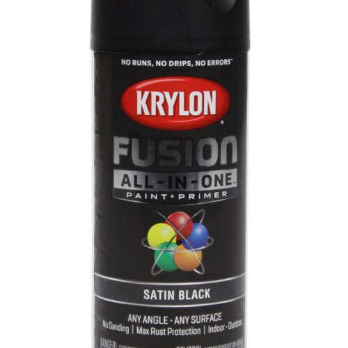 Paint Satin Black 12oz Krylon Fusion