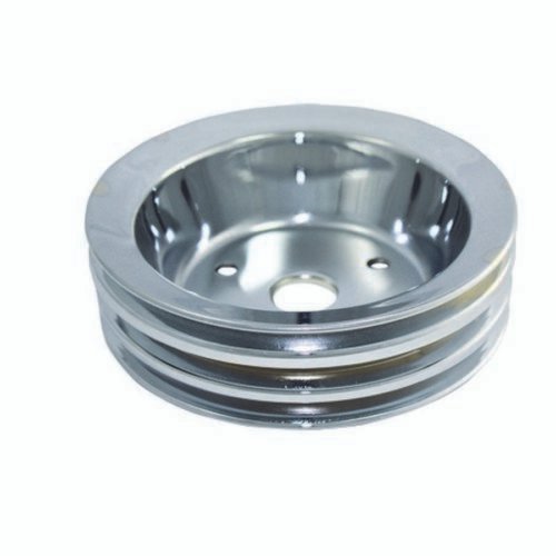 SBC SWP 3 Groove Crank Pulley Chrome