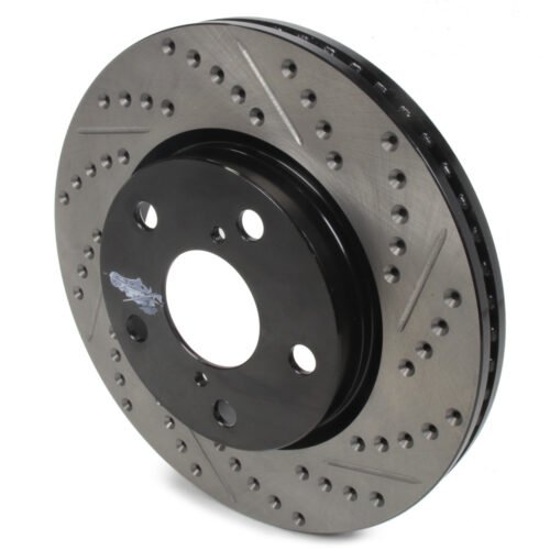 Sport Cryo Drilled/Slott ed Brake Rotor; Front Le