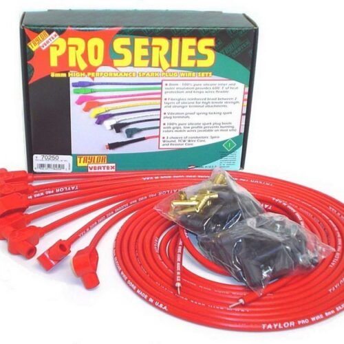 8mm Red Pro Wire 90 Dgr