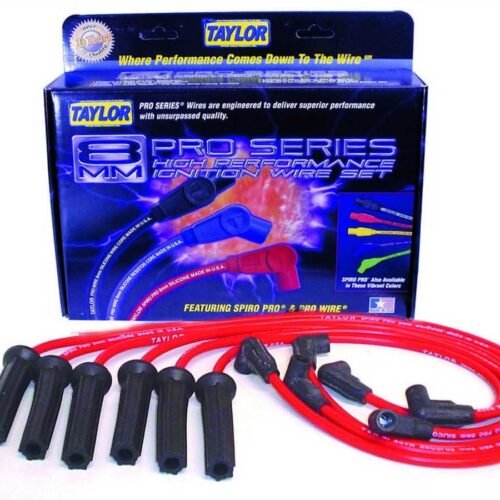 Red Spiro-Pro 6 Cylinder Plug Wire Set