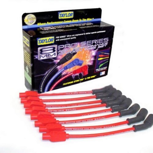 Red Spiro-Pro 8 Cylinder Plug Wire Set