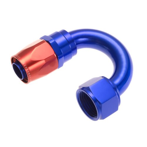 6AN Swivel Hose Ends Blue 180