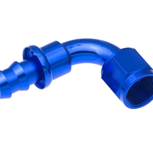 6AN Push Lock Hose End s- Blue 90