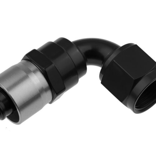 6AN Crimp Style Hose End Black 90