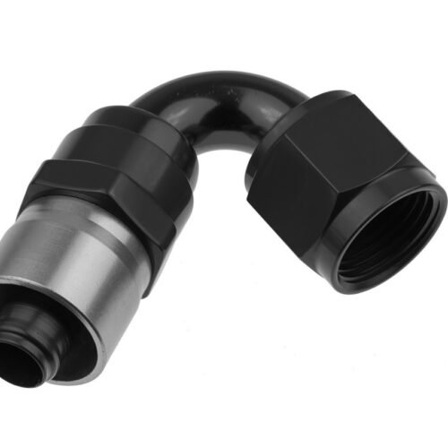 6AN Crimp Style Hose End Black 120