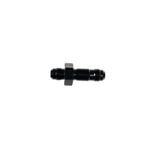 8AN Bulkhead Adapter Straight Male Male Black