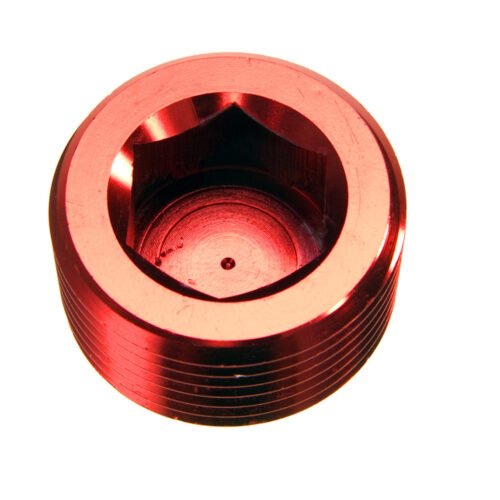 4AN 1/4NPT Pipe Plug Hex Head Red 2/pkg