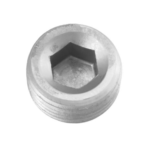 6AN 3/8NPT Pipe Plug Hex Head Clear 2/pkg