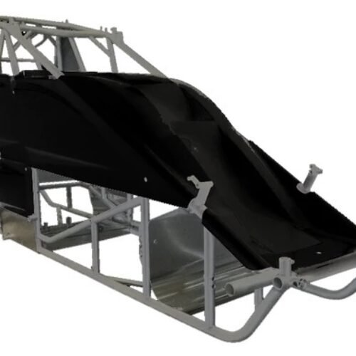 Sprint Car Kit B X-Wedge Black Inside Rail Body