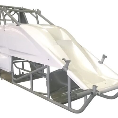 Sprint Car Kit B X-Wedge White Inside Rail Body
