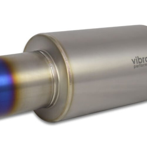 Muffler with Straight Cu t Burnt Tip  2.5in Inlet