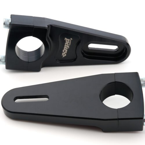 Wide Fuel Tank Mounts Black HD Pair