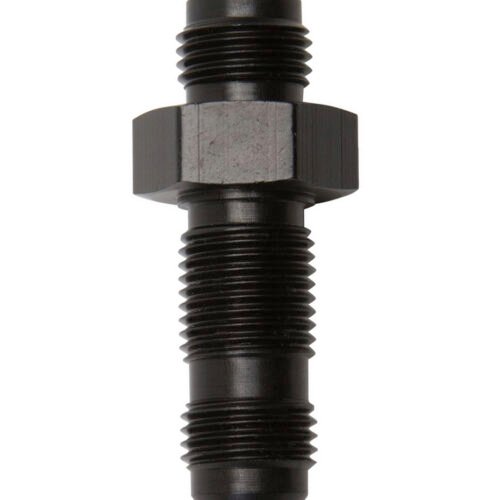 8AN Str Bulkhead Black