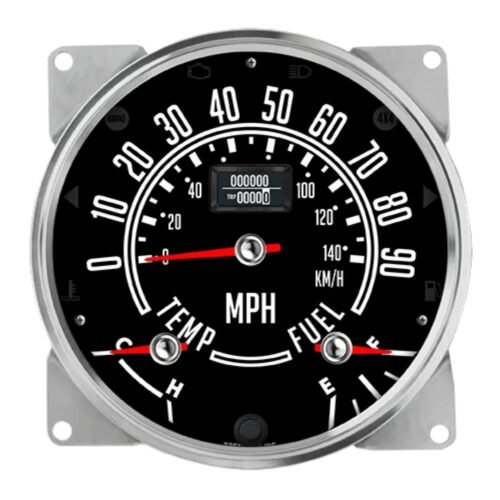5-1/2in CJ Jeep Speedo GPS Cluster 90mph/140km